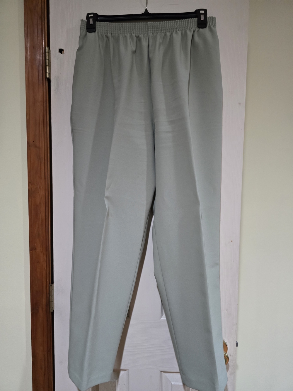 BonWorth Women's Light Green Elastic Waist Dress Pants